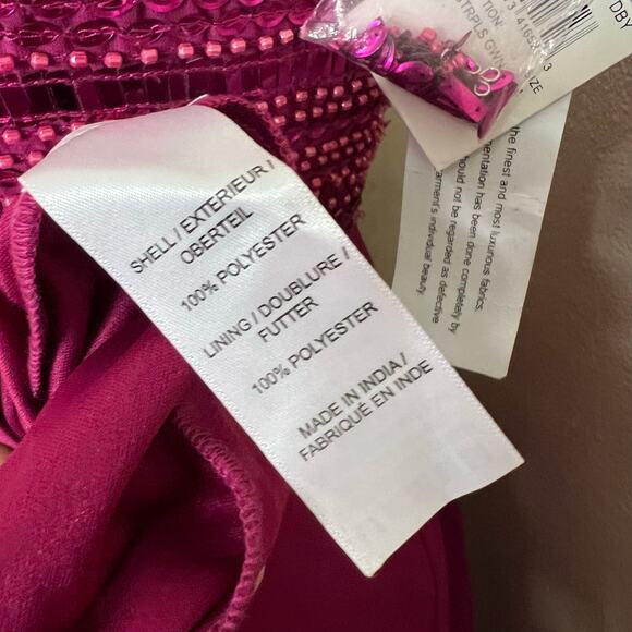 Aidan Mattox Formal Gown 4 Maxi Dress Beaded Prom Special Occasion Strapless New - Picture 10 of 12